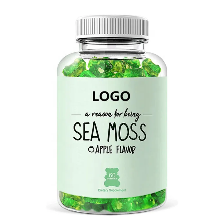 OEM Sea Moss With Bladderwrack And Burdock Root And Apple Cider Vinegar Vegan Irish Sea Moss Gummy 60 Counts