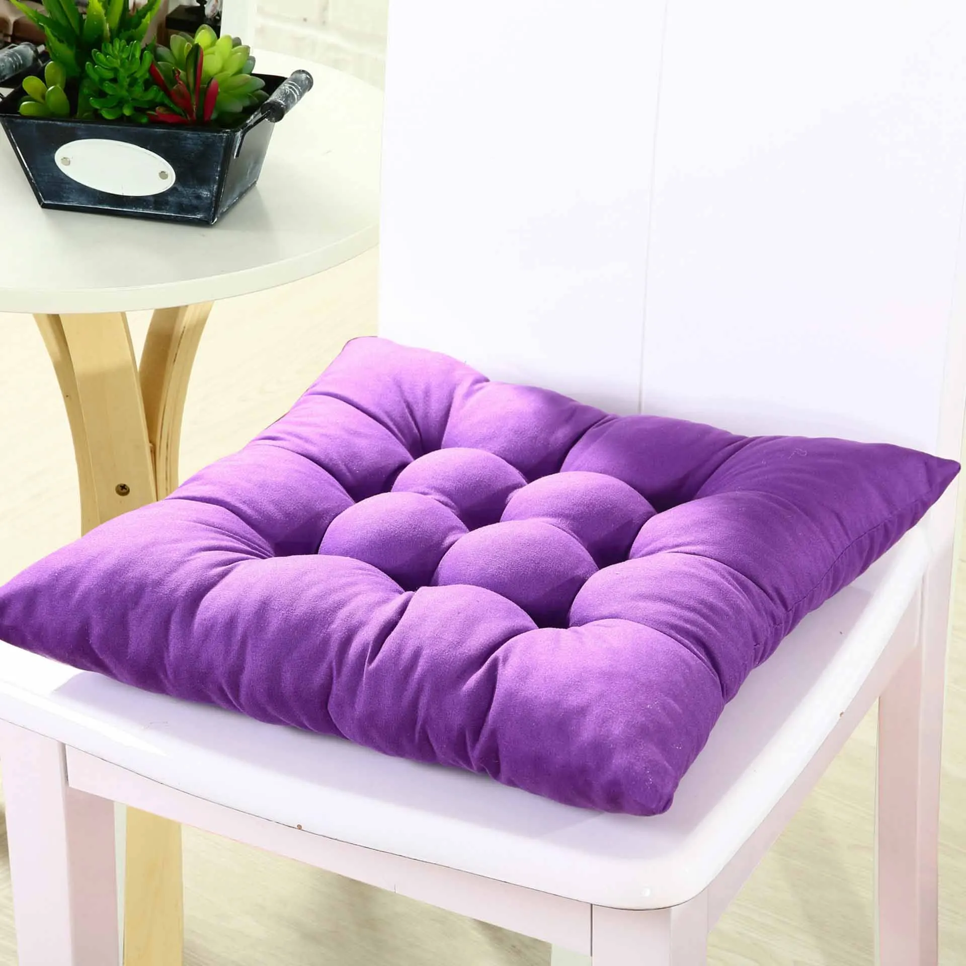 10 Colors Square Thicker Cushions Chair Cushion Seat Pad Seat Cushion For Office Chair Pad Dining Bed Room Garden Kitchen