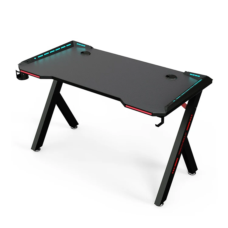 Эргономичный игровой стол rgb со светодиодной подсветкой, компьютерный игровой набор, стол и стул