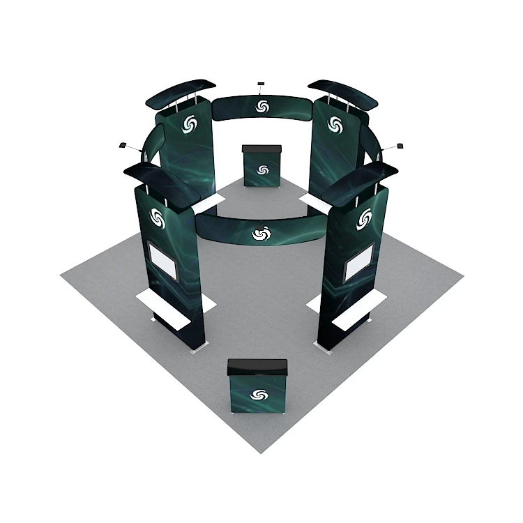 New design modular aluminum frame advertising pillowcase display portable exhibition hot sales expo fair tradeshow booth