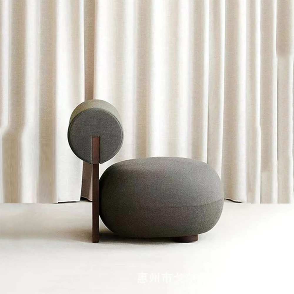 MIDOSO New modern simple high-end solid wood leisure chair living room lazy sofa chair