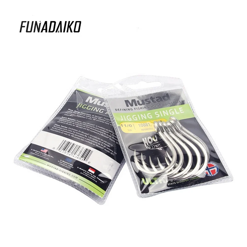 FUNADAIKO high carbon steel stainless saltwater fishing octopus strong circle hooks