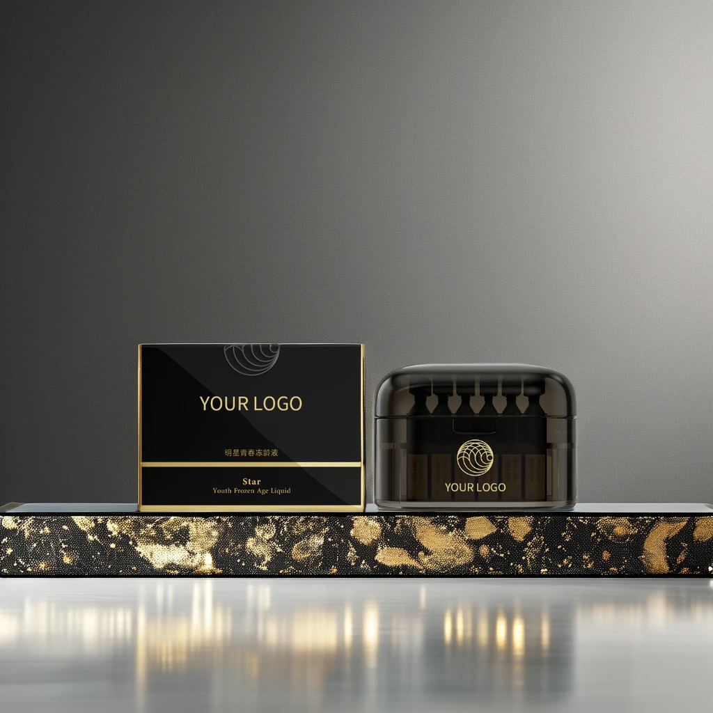 OEM Customized High-End Face Anti-Wrinkle Essence Cellular Youth Freeze Age Liquid Bottom Lifting Whitening Skin Care Products