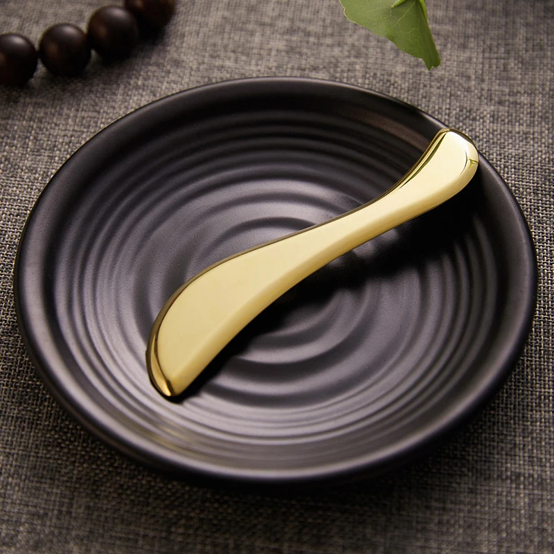 Small S Shape 100% Copper Guasha Tool Solid Brass Gua Sha Therapy Tool Facial Lifting Tool Maintain Beauty