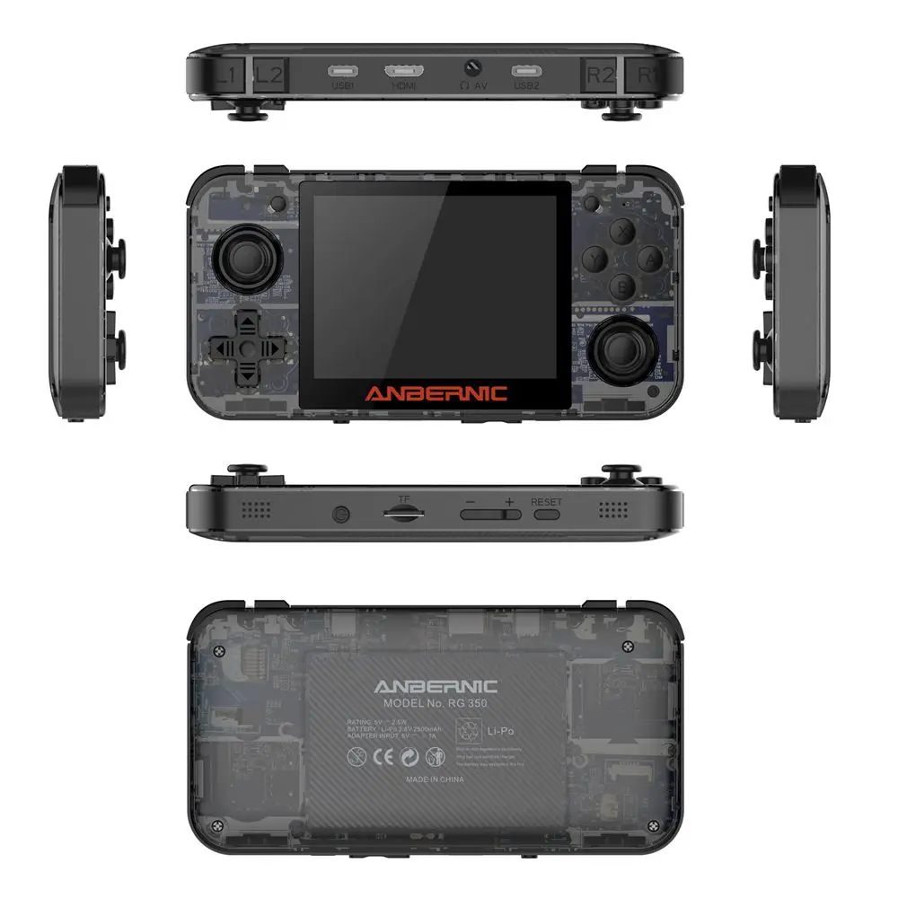 Retro Game Console 3.5 inch IPS Screen RG350 Video games 2500+ Games Controller 16 Emulators RG 350 64bit Gamepad Player