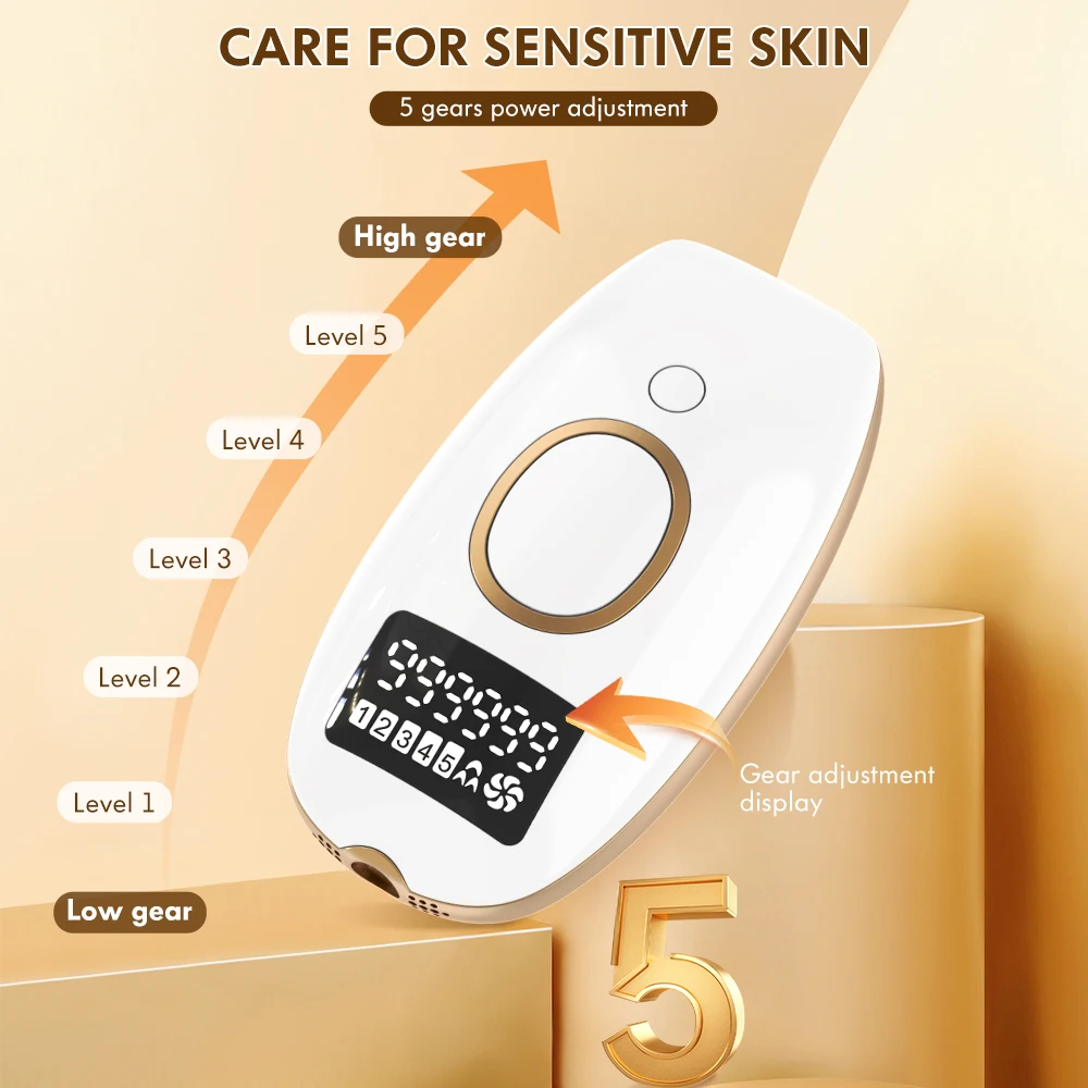 Latest Generation Portable Laser Epilator IPL Hair Removal Machine for Women and Men At-Home Smooth Skin Long Lasting Results