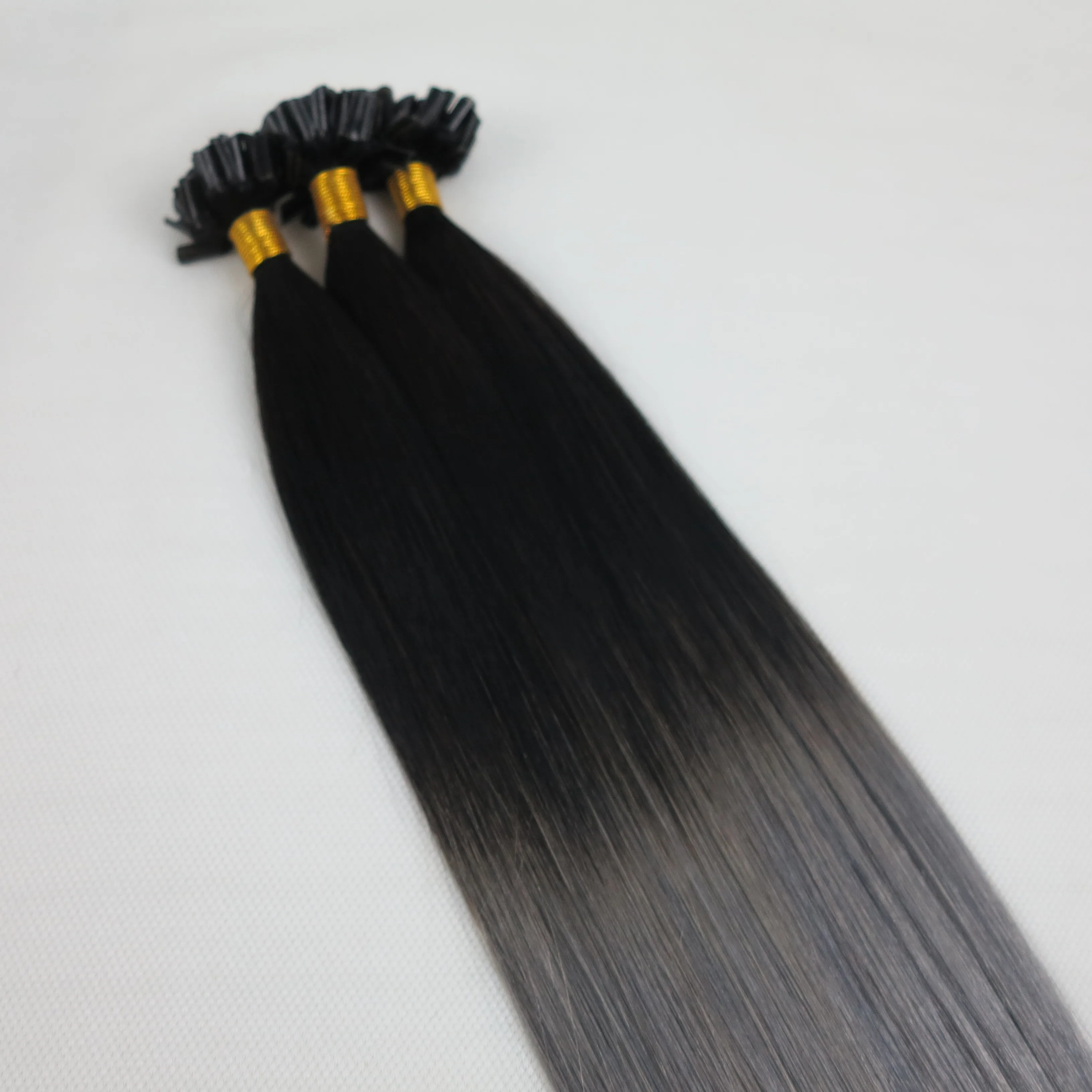 Dark Color U Tip Curly Hair Extention Cuticle Virgin Remy Fusion Extensions Human Hair With Black Women