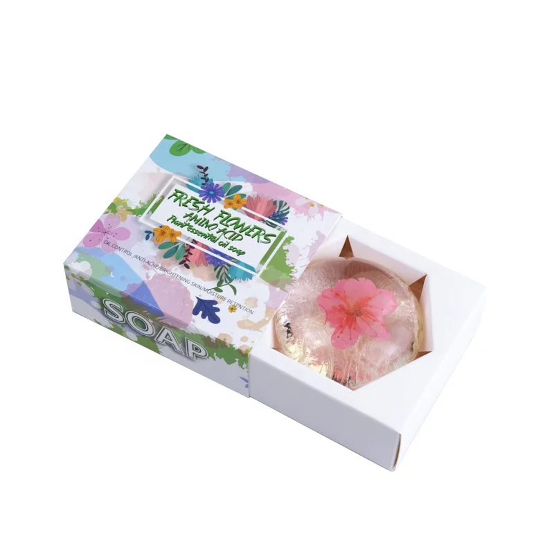 Best Bath Soap for Hotel Home Customize Moisturizing Body Face Skin Care Amino Acid Flower SPA Soap Bar