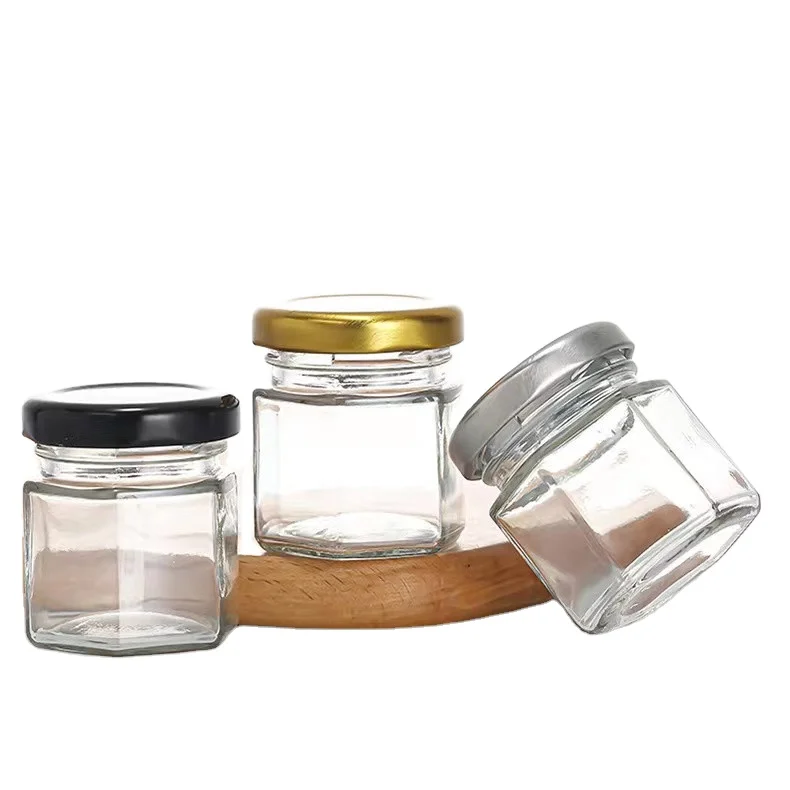 Wholesale Various Sizes Round Mini Glass Bottle 25ml Jam Jelly Glass Jar