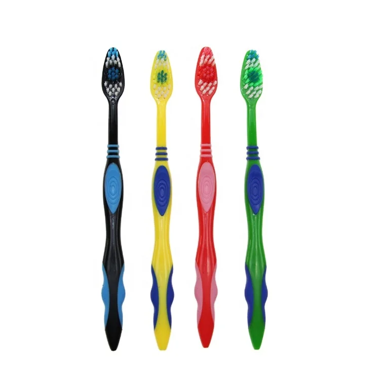 Best seller 2024 adult tooth brush with custom logo high quality colorful family share medium toothbrush OEM