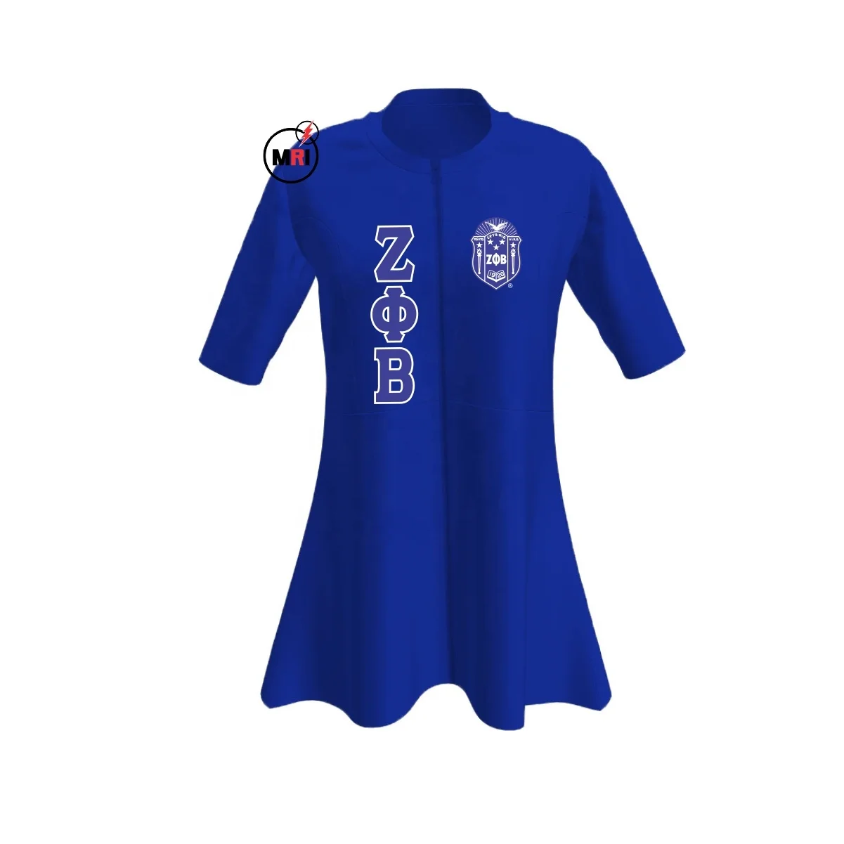 
Zeta Phi Beta Peplum Top Dress | ZPB Embordered Peplum Top Dress 