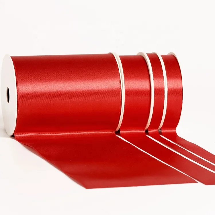 Satin Ribbon China Supplier Embossed Edge Pressed Edge Polyester RIBBONS Single Face 100% Polyester Solid Color Patterned 1 Day