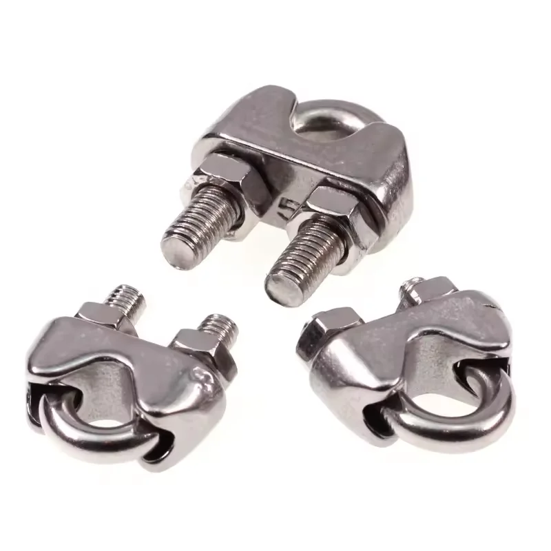 Good Quality 304 316 Stainless Steel M2 - M32 DIN 741 Wire Rope Grips Clips