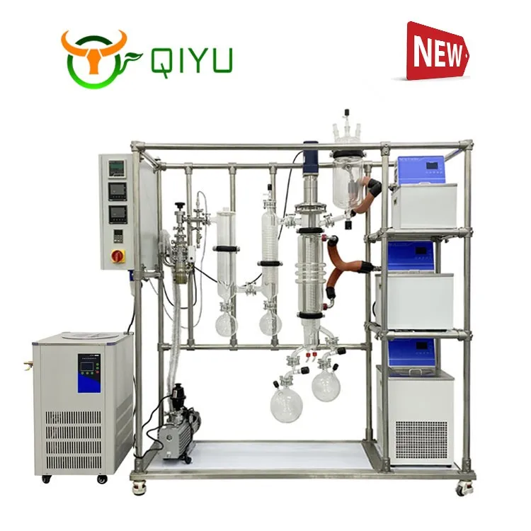 extraction and Separation of hemp oil Essential Oils CBD Training Provided Borosilicate Glass short-range Molecular Distillation