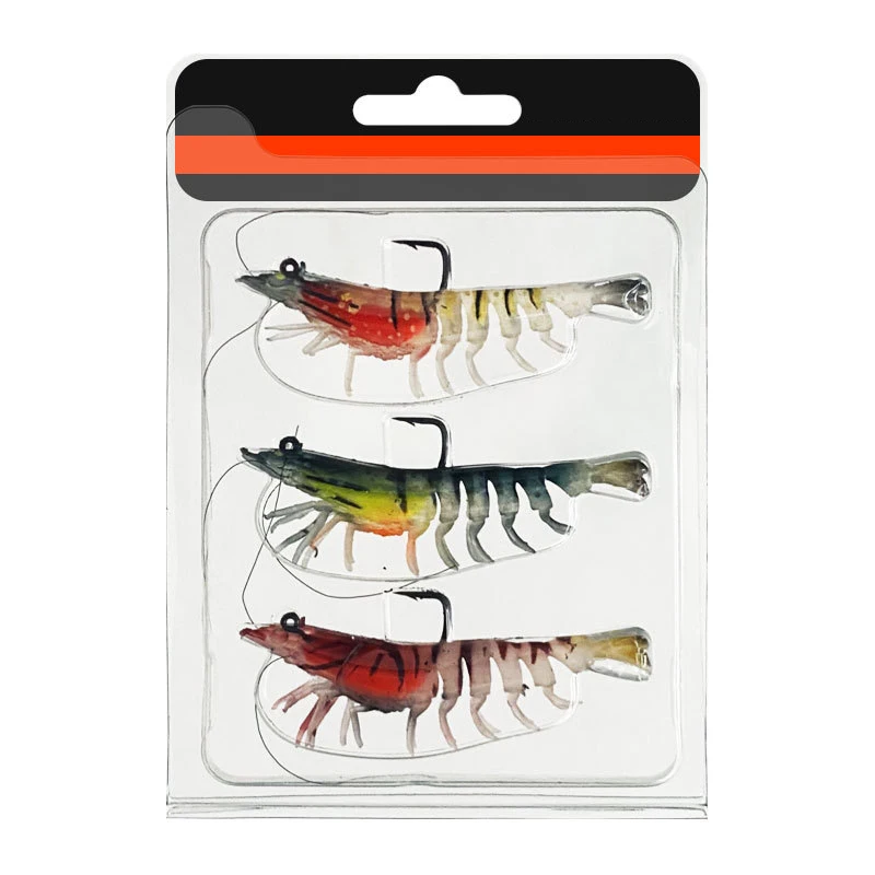 luminous soft plastic fishing lure shrimp 9cm/12g 8cm/8g artificial bait silicone soft fishing baits