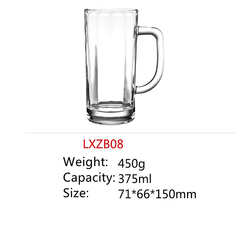Beer Cup Beverage Juice Cup Large Capacity Glass Vintage Party Transparent Beer Steins Beer Mug 300ml