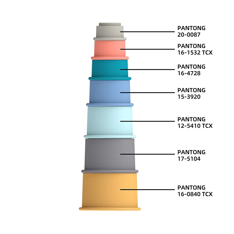 Animal Shape Silicone Stacking Cups Baby Beach Bathing Nesting Cups for Early Educational Toddlers Toy