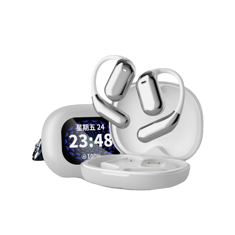 custom earphones display sports headphones wireless earphones cute earphone for girls with touch sreen ows Q16PRO