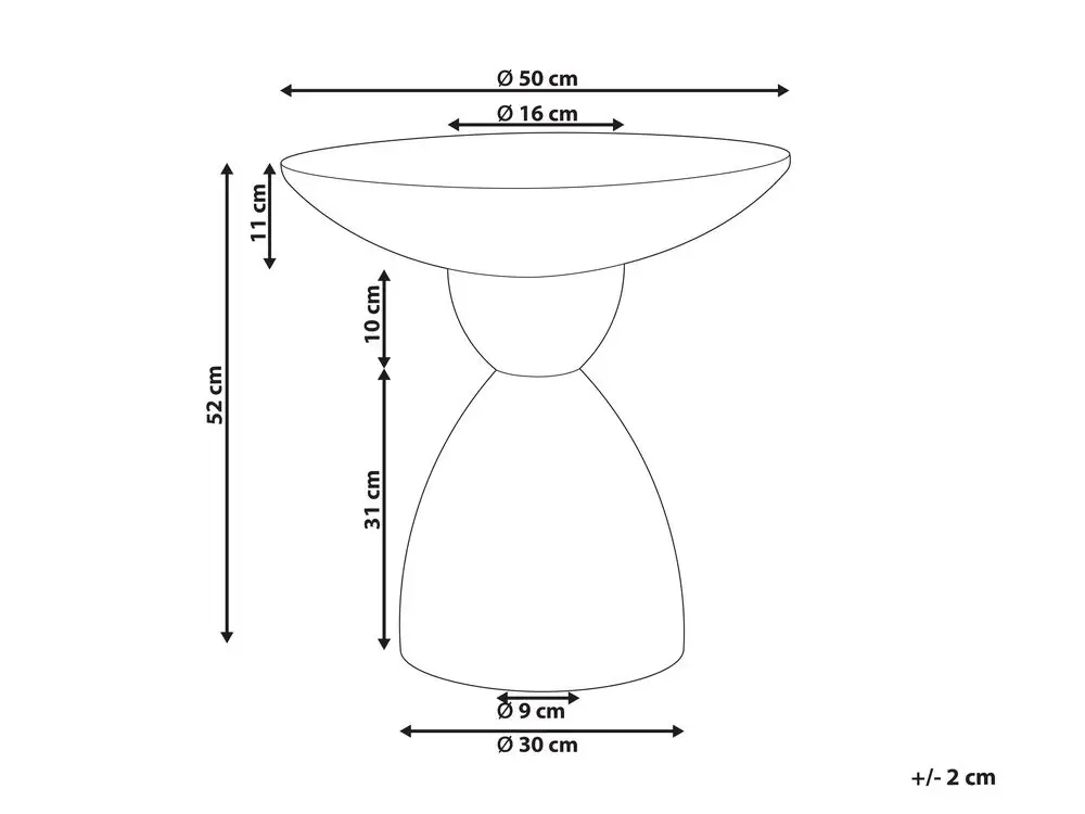 New Accent Side Table White Terazzo Effect CAFFI Decorative Outdoor End Table