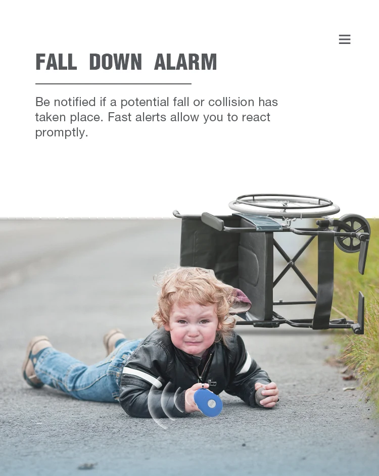 Waterproof GPS Tracker Keychain for Kids Personal Locator GSM SOS Alarm Bracelet with Android App Track View