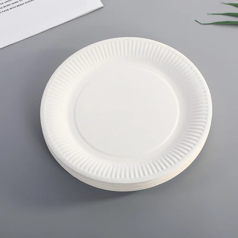 Factory Price Disposable  Eco-friendly  Biodegradable Unbleached Bagasse  Paper Plate For Birthday Party