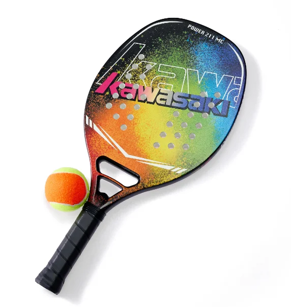 Kawasaki Carbon Beach Tennis Racket Professional Paddle Racquete Beach Tennis Racket