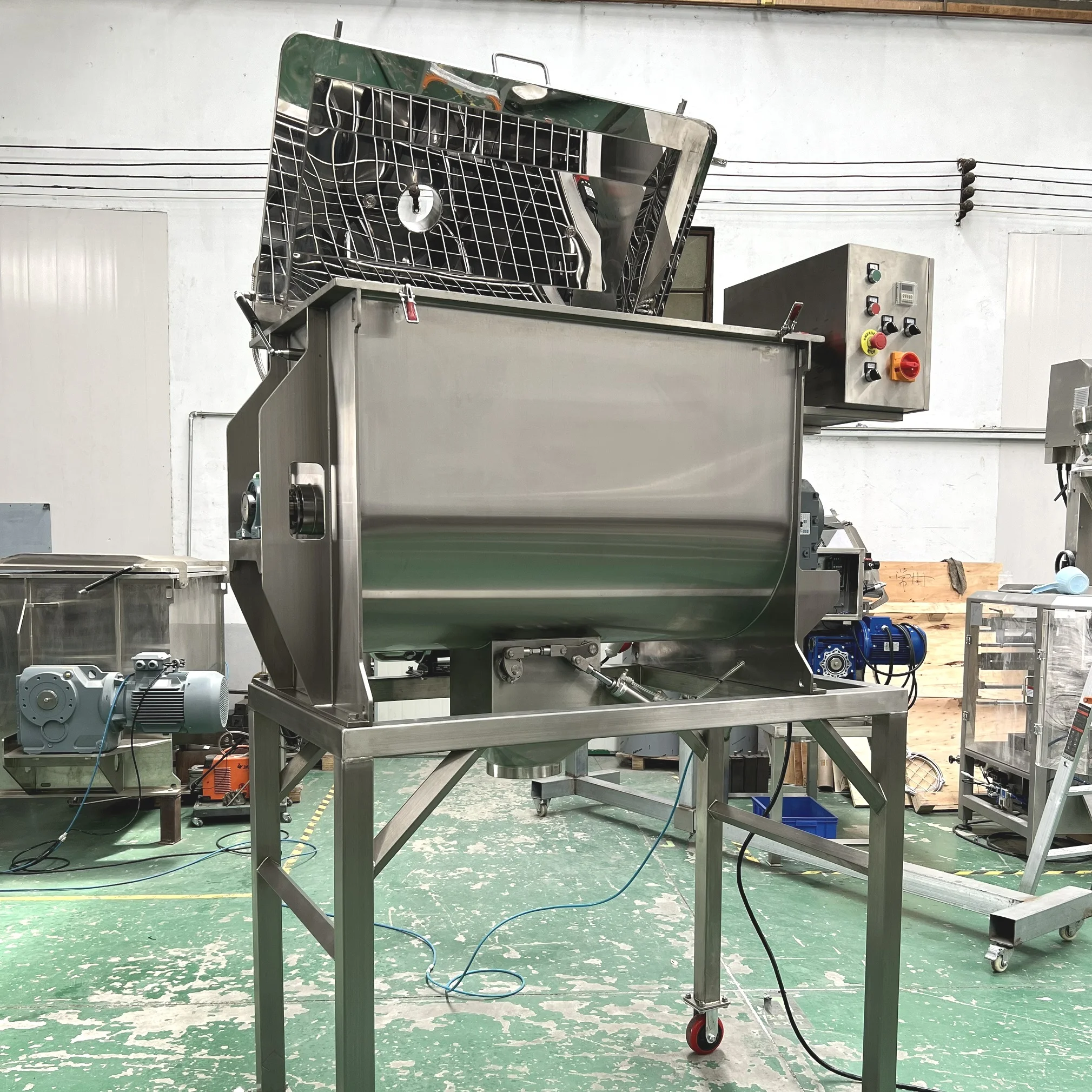 Food Industrial Ribbon Mixer for powder and granules such as coffee/spice/chili/protein/icing sugar/vitamins mixing machine