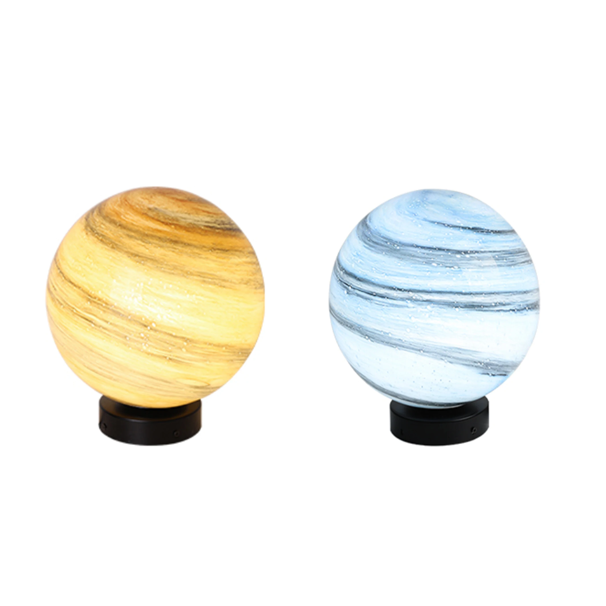 New creative design ip165 waterproof landscape courtyard yellow planet blue planet LED indoor and outdoor decorative night light