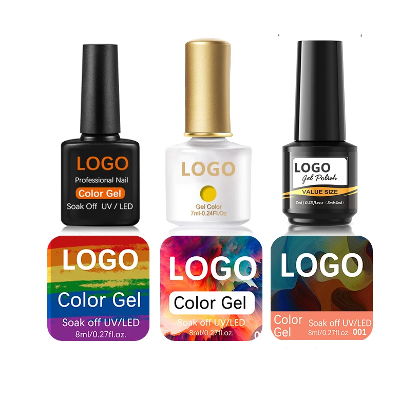 Custom Logo OEM Private Label Nail Gel Polish Set Color Uv Gel Nail Polish Kit for Wholesale One-stop service