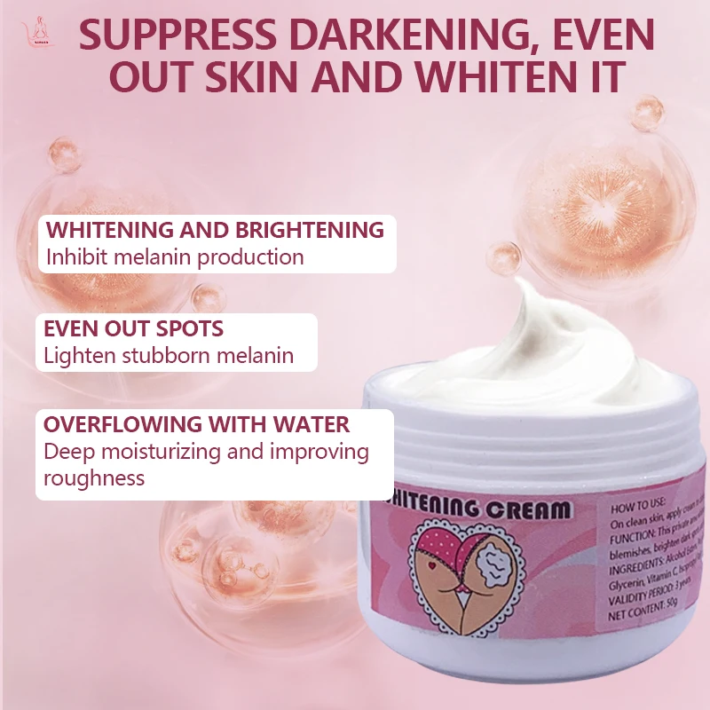 Fast Whitening Cream Dark Inner Thighs Bikini Area Brightening Bleaching Cream for Private Part