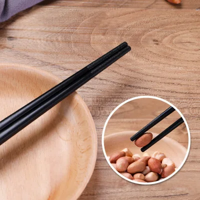 Durable Matte Black Fiberglass Chopsticks Wedding Preferences Palilos Twill Cotton Trousers Mildew-Proof Alloy Chopsticks
