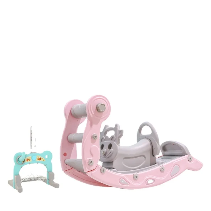 One-year birthday gift Trojan music rocking horse baby small rocking chair men and women baby children plush toys