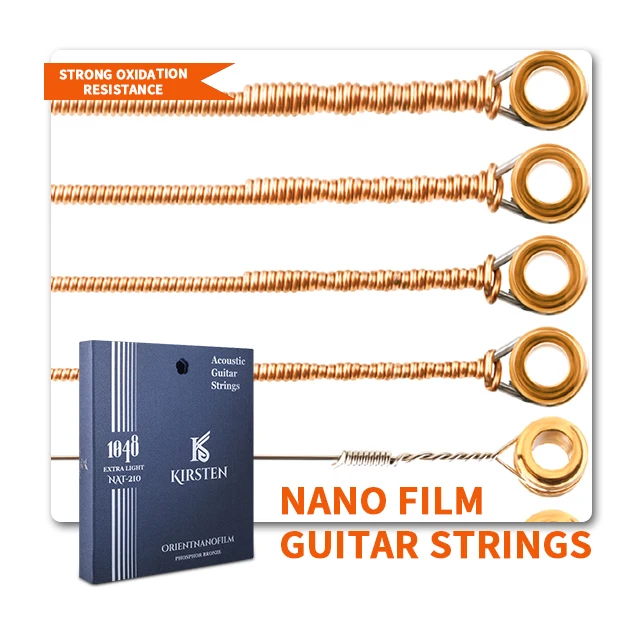 High Quality Long Lasting Rust Proof 6 Hex-Angular Steel Phosphor Bronze Wound Coating Acoustic Folk Guitar Strings