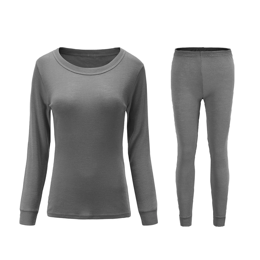 100% Merino Wool  Thermal Underwear for Women Low MOQ Custom Ladies Merino Wool Base Layers