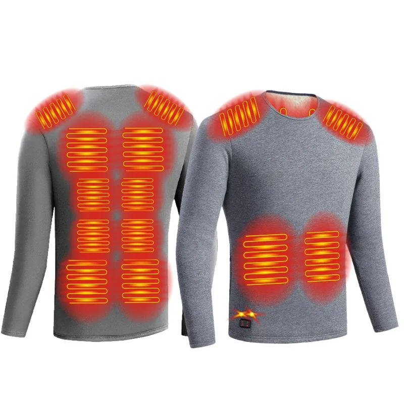 Heating clothing warm pajama plush winter set 18 heated area M-5XL women men unisex heated warm pants