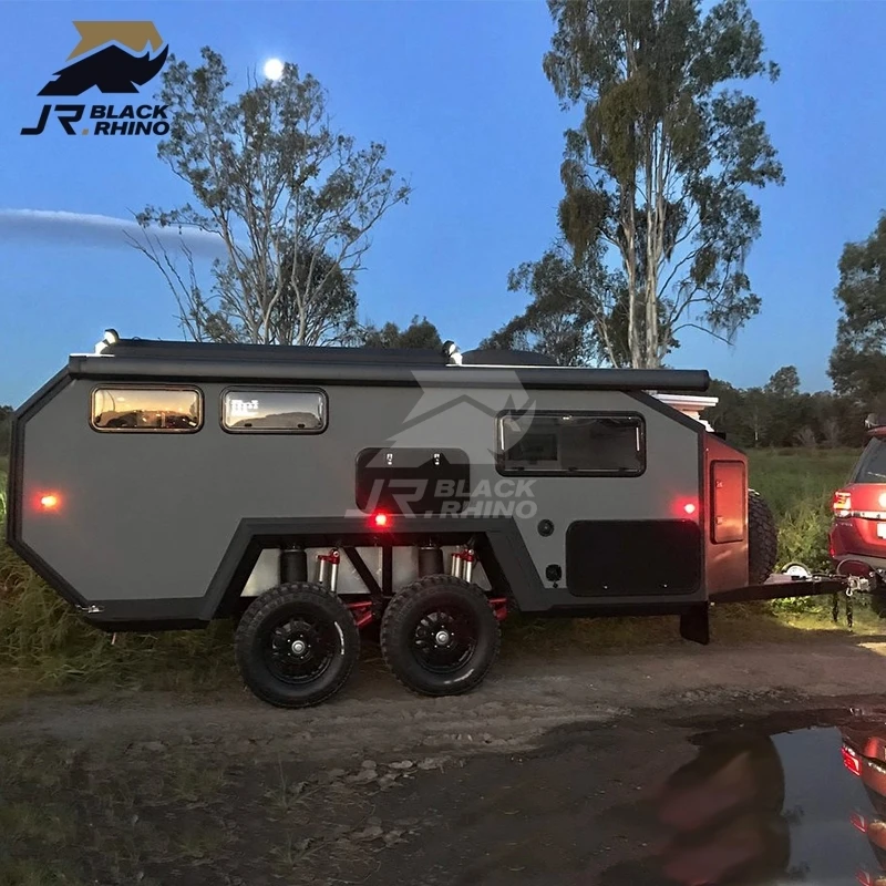 OTR Caravan Trailer australian standard caravan camping tent trailer portable homes on trailer with packaging