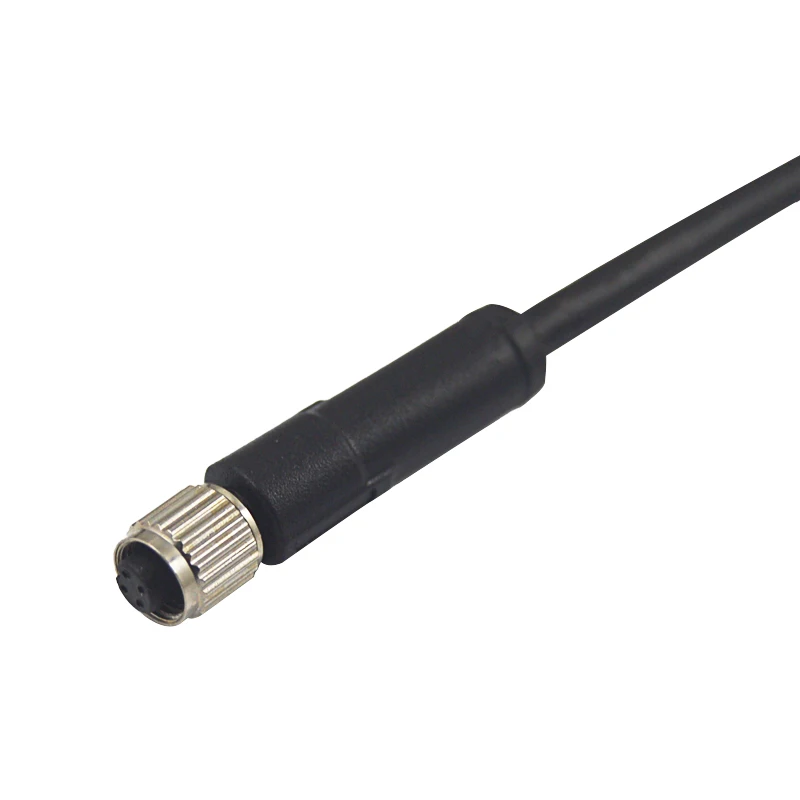 
IP67 M5 connector 3pin waterproof sensor straight to female molded 0.5m PVC cable,free end 