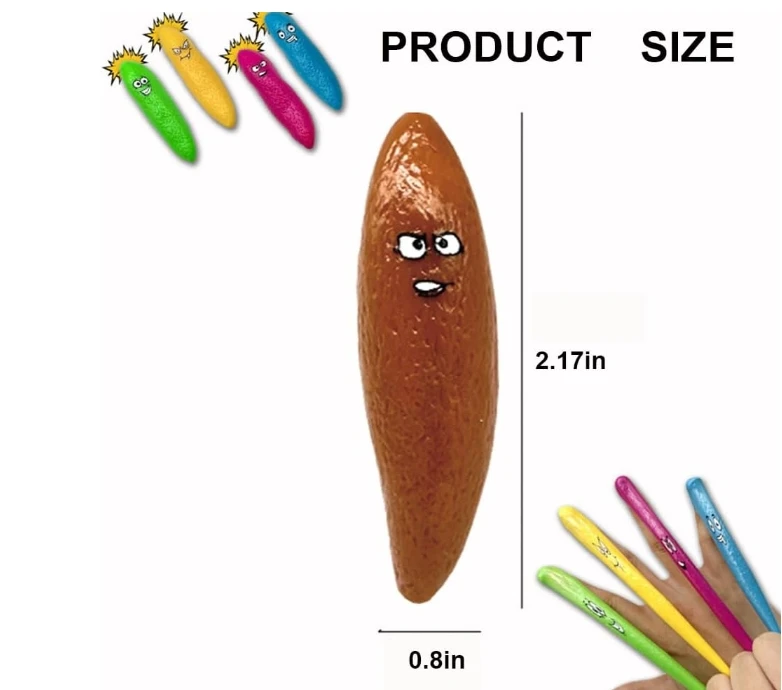 Mini Finger Slingshot Novelty Toys  Poop Toy, Stretchy Funny Gag Gifts Flying Games for Games and Party Favors