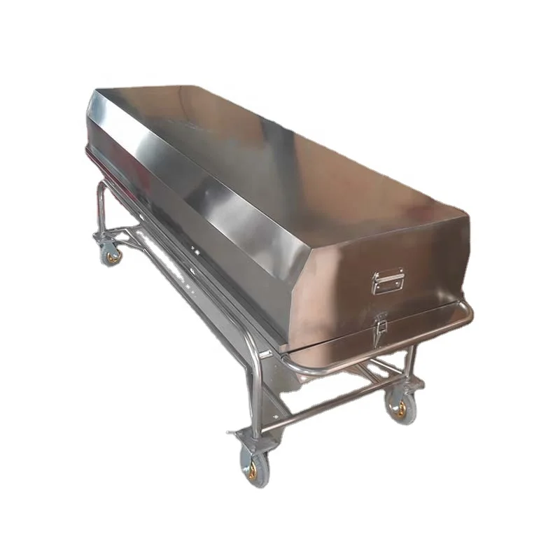 
Похоронное оборудование из нержавеющей стали, Мобильная тележка для морга с чехлом 