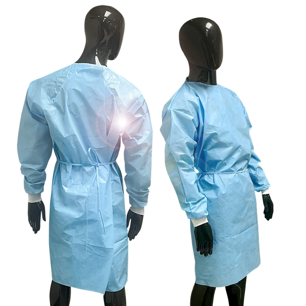 Modern Design Cheap Wholesale Non Woven Disposable White Aami Standard Level 2 Gown For Adult