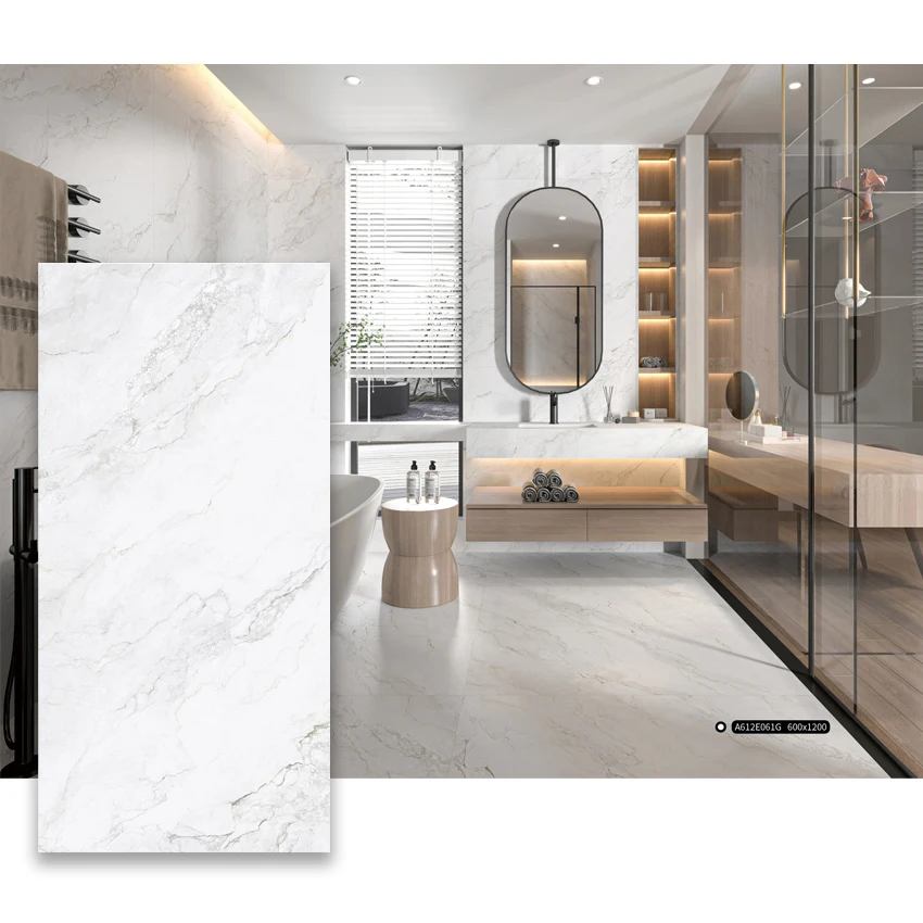 italian nordic white bathroom toilet ceramic calacatta marble wall tiles flooring price for floor 60x120 with low price