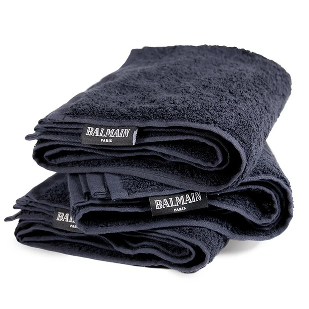 Отбеливающие безопасные спа-полотенца, персонализированное Брендовое хлопковое черное полотенце для волос для салона красоты