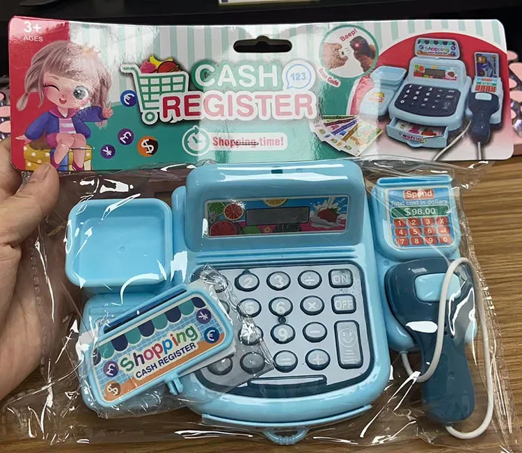Play Cash Register for Kids Pretend to Play Supermarket Checkout With Light and Sound Electric ATM Gift for Toddlers Kids Toy