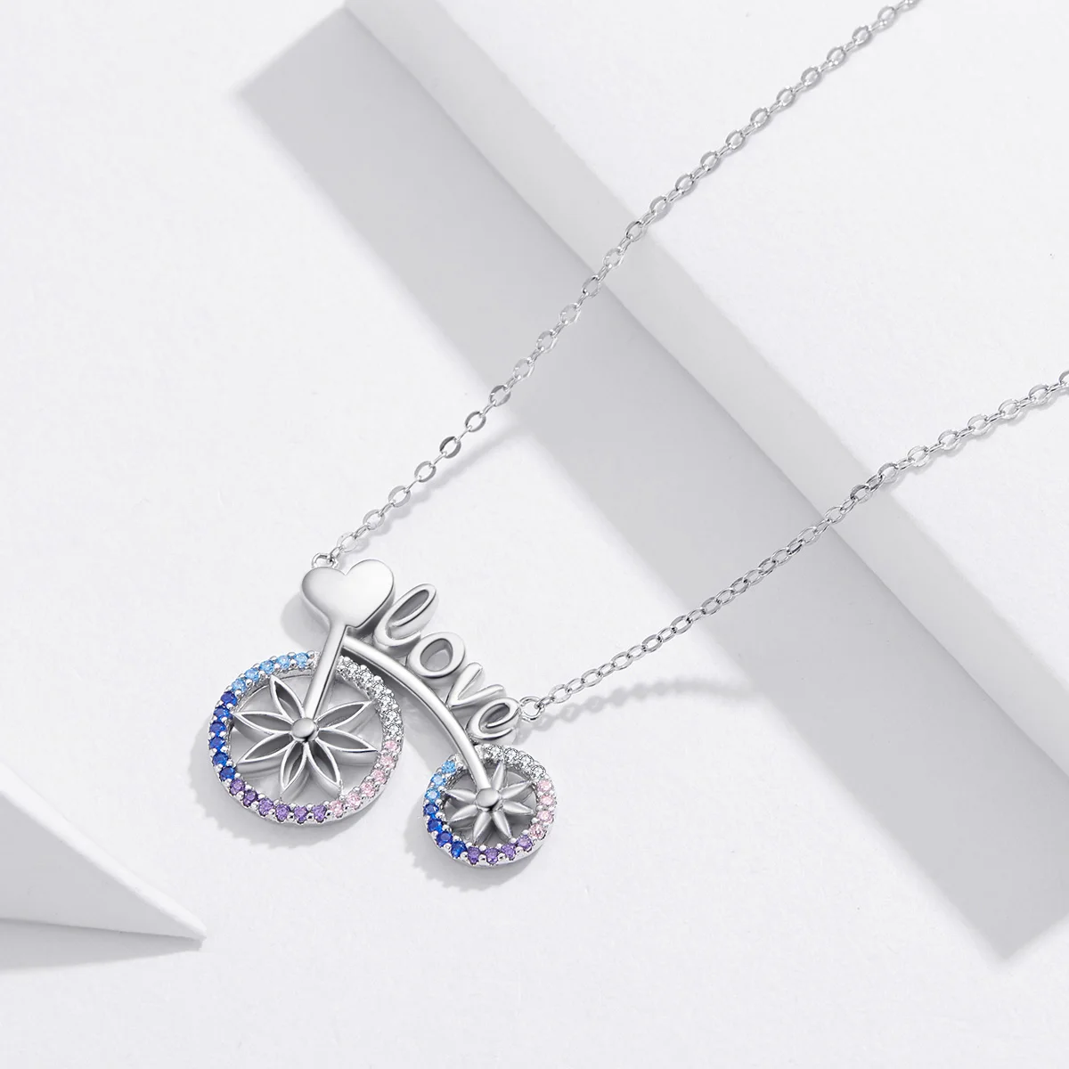 
product amazon Wholesale Fashion Jewelry, cute animal bike design colorful cz diamond silver 925 fashion jewellery 