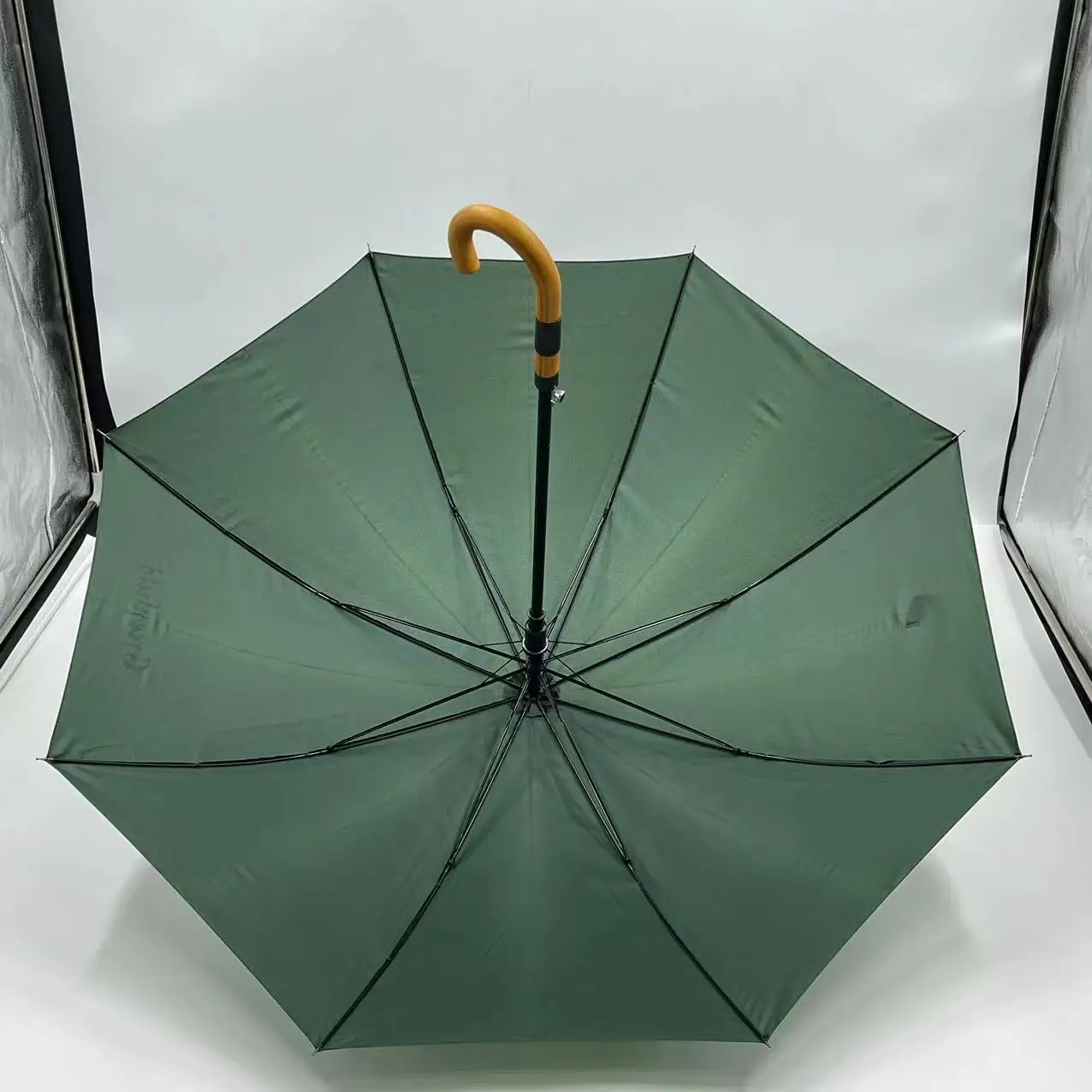 Custom Logo 190T Pongee Material One-Piece Full Body Straight Golf Umbrella Automatic Open & Close for Rain Sun Travel Gift