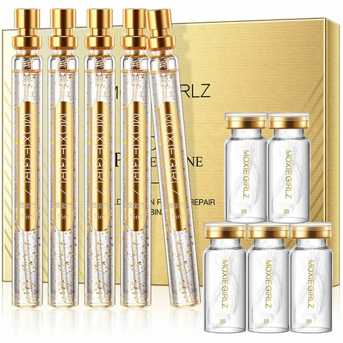 Protein Peptide Facial Lifting Tighten Thread Kit Gold New Liquid Injectable Hyaluronic Acid Face Female 3 Years Regular Size
