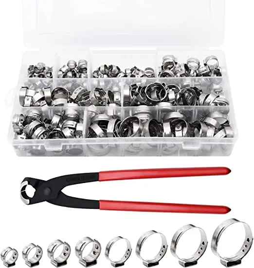 Зажимы для шланга 1/4-15/16 дюйма, из нержавеющей стали 304, 90 шт.