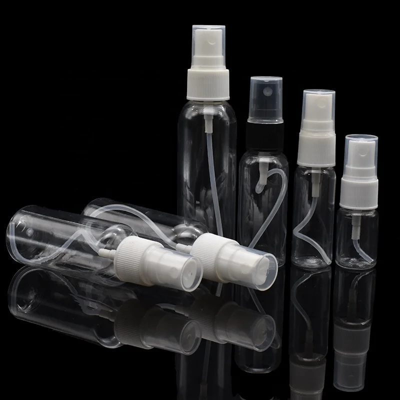 empty PET perfume vial 5ml 10ml 15ml 20ml 30ml 50ml 60ml mini travel plastic breath spray bottle