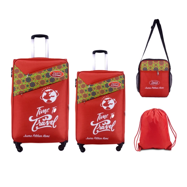 Trolley case custom logo OEM ODM Muslim pilgrimage 4-wheel travel luggage light and super large soft rotating suitcase can be ex