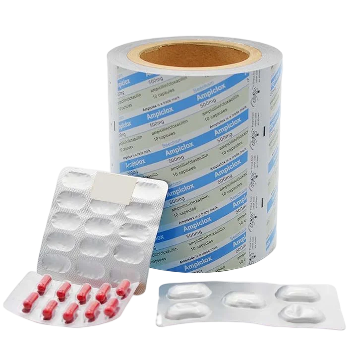 Pharmaceutical packaging aluminum foil manufacturer custom printed PTP aluminum foil rolls